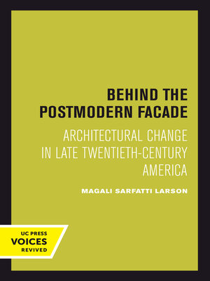 cover image of Behind the Postmodern Facade